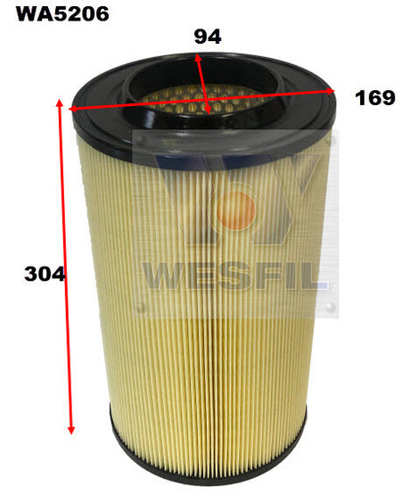 Air Filter A1862 Fits Fiat WA5206 - Wesfil