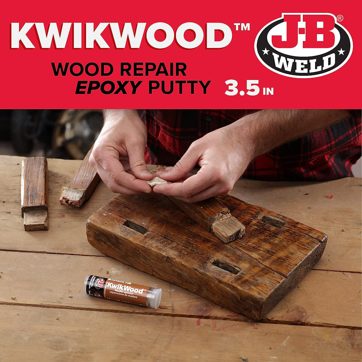 Kwik Wood Repair Epoxy Putty 28g - J-B Weld