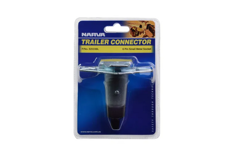 6 Pin Small Round Metal Trailer Socket - Narva