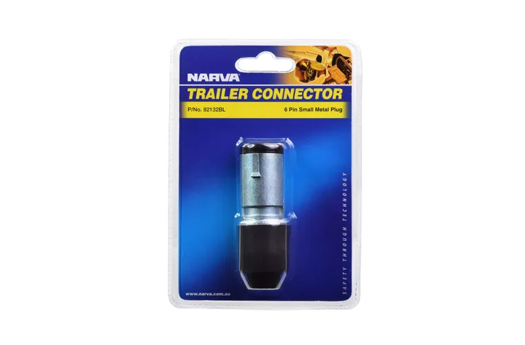 6 Pin Small Round Metal Trailer Plug - Narva