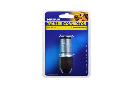 6 Pin Small Round Metal Trailer Plug - Narva