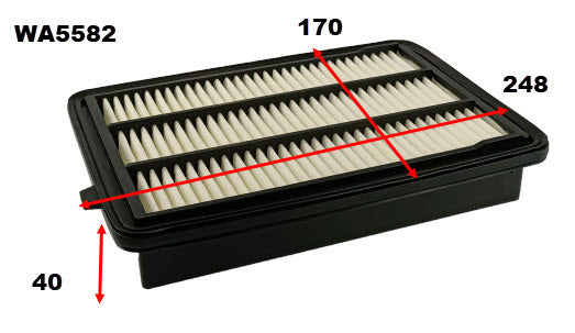 Air Filter A2043 Fits Honda WA5582 - Wesfil