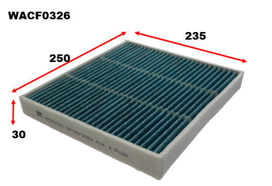 Cabin Filter Fits Cadillac/Chevrolet WACF0326 - Wesfil