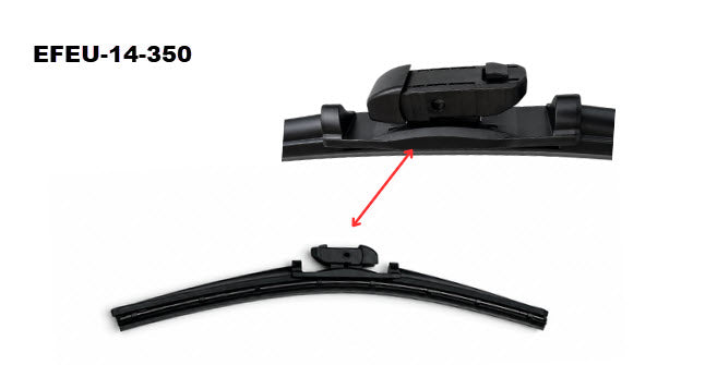 Ultimate Beam Blade (350mm) Exact Fit EFEU-14-350 - Exelwipe