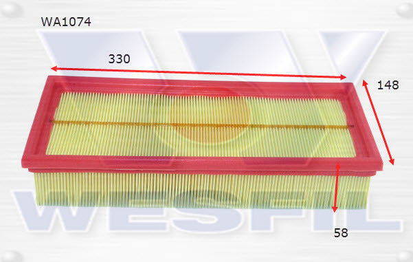 Air Filter A1482 Fits BMW WA1074 - Wesfil