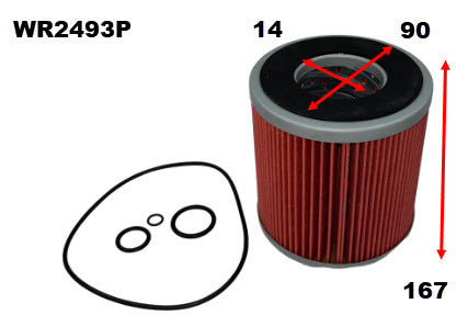 Diesel Fuel Filter R2493P Fits Hino WR2493P - Wesfil