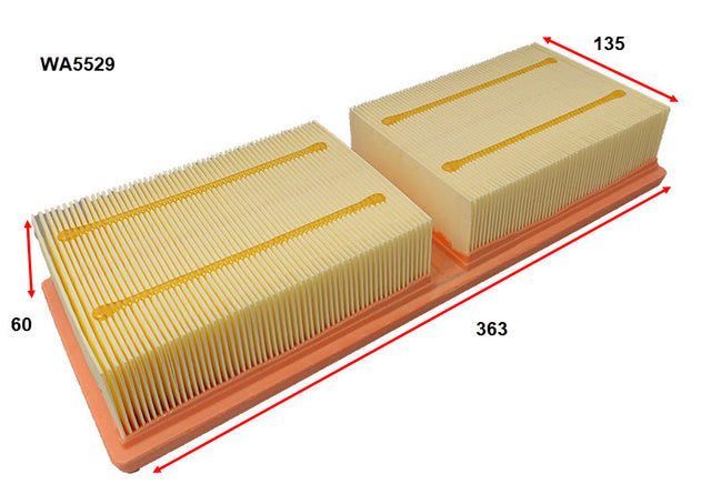 Air Filter A2020 Fits Alfa WA5529 - Wesfil