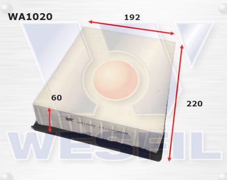 Air Filter A1411 Fits Ford WA1020 - Wesfil