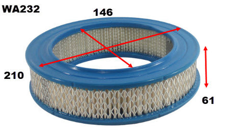 Air Filter A232 Fits Ford WA232 - Wesfil