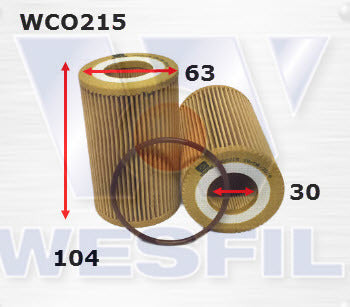 Oil Filter Fits Audi WCO215 - Wesfil