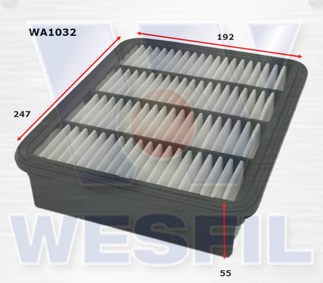 Air Filter A1408 Fits Ford/Mitsubishi WA1032 - Wesfil