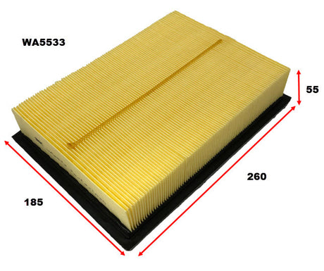 Air Filter A2042 Fits Lexus WA5533 - Wesfil