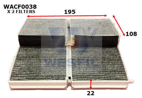 Cabin Filter RCA102P Fits Mazda WACF0038 - Wesfil