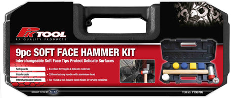 9 Piece Soft Face Hammer Kit - PKTool | Universal Auto Spares