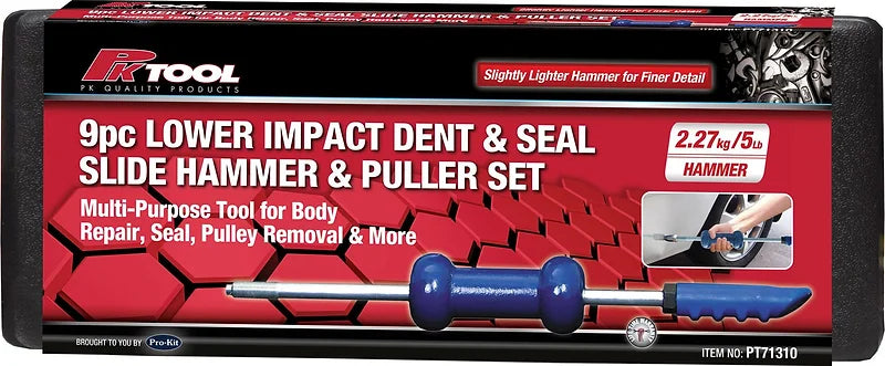 9 Pieces Lower Impact Dent & Seal Slide Hammer & Puller Set - PKTool