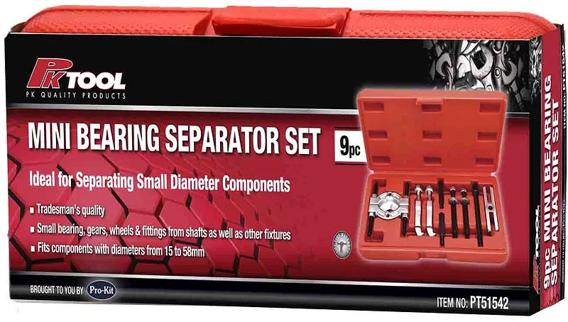 9 Pieces Mini Bearing Separator Yoke & Extensions Set - PKTool
