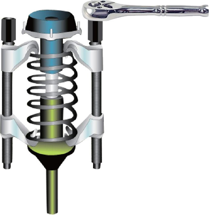 90 To 240mm High Twin Claw Springs Compressor - PKTool