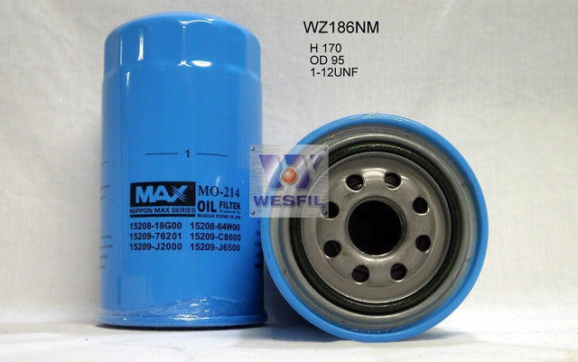 Oil Filter Z186 Fits Nissan WZ186NM - Wesfil