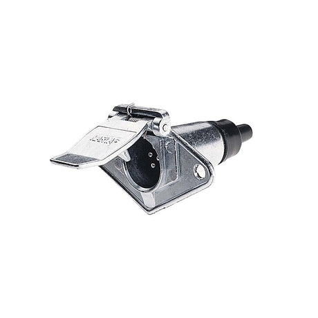 7 Pin Small Round Metal Trailer Socket - Narva
