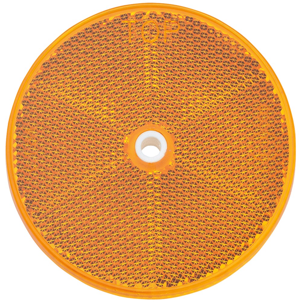 Retro Reflector Round Amber 84mm 2 Piece Central Fixing Hole - Narva