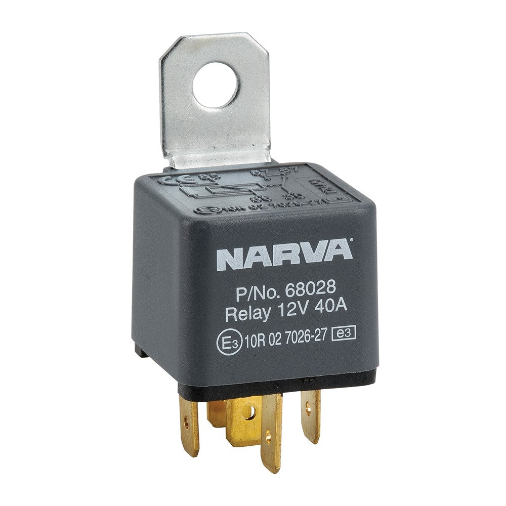 12V 40A Normally Open 5 Pin Relay With Resistor - Narva