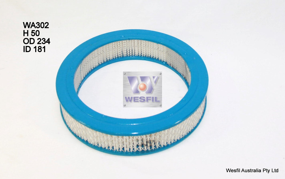 Air Filter A302 Fits Mazda WA302 - Wesfil