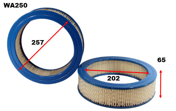 Air Filter A250 Fits Mazda WA250 - Wesfil