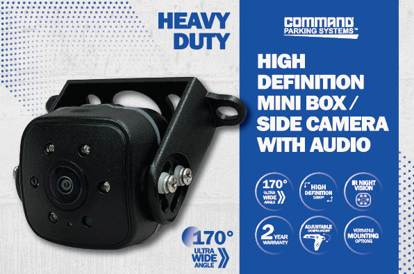 HIGH DEFINITION 170º HEAVY DUTY MINI BOX CAMERA - Command Parking Systems