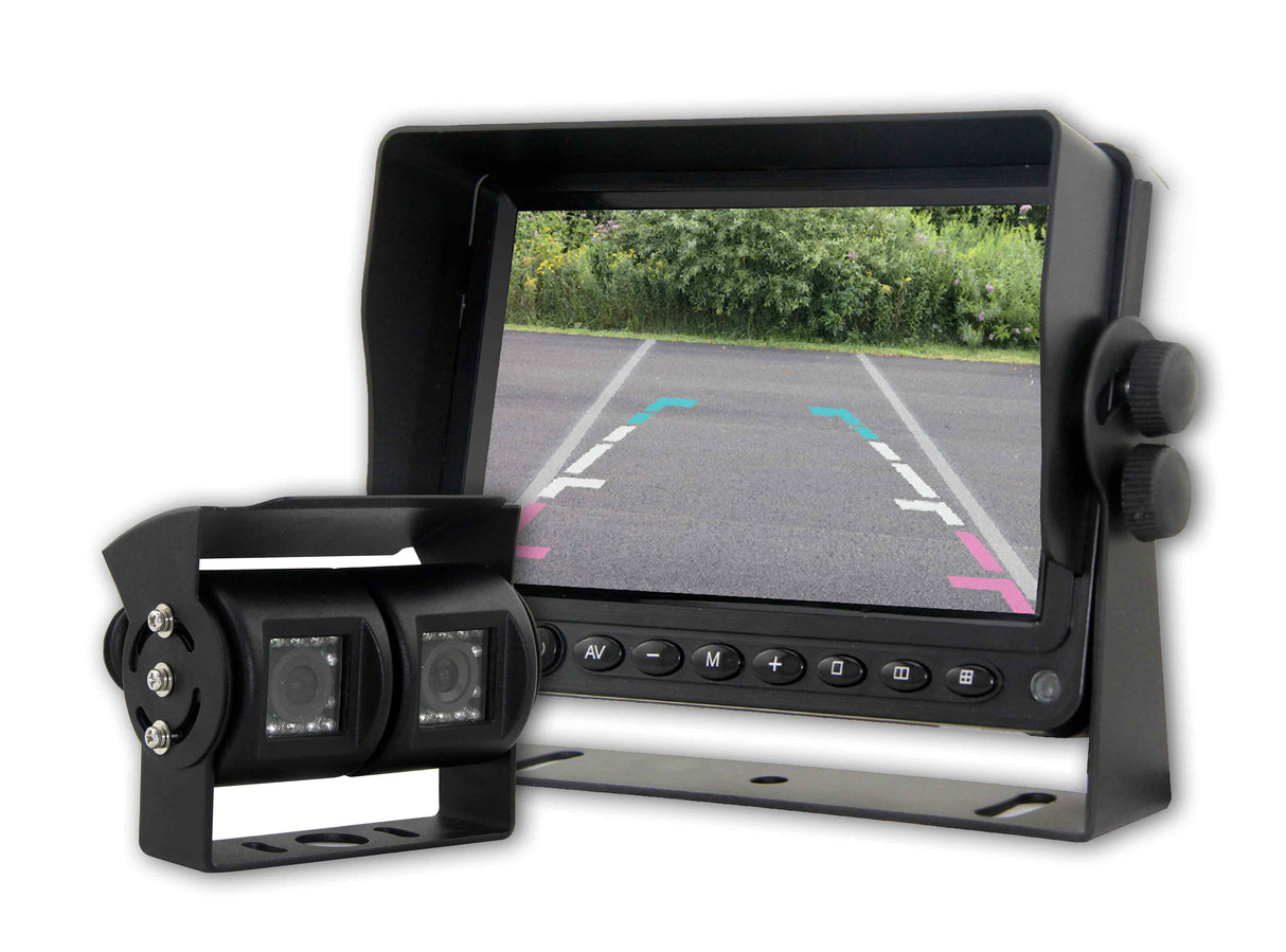 5” HEAVY DUTY MONITOR - WITH 120º DUAL LENS CCD BOX CAMERA WITH IR LED - Command Parking Systems