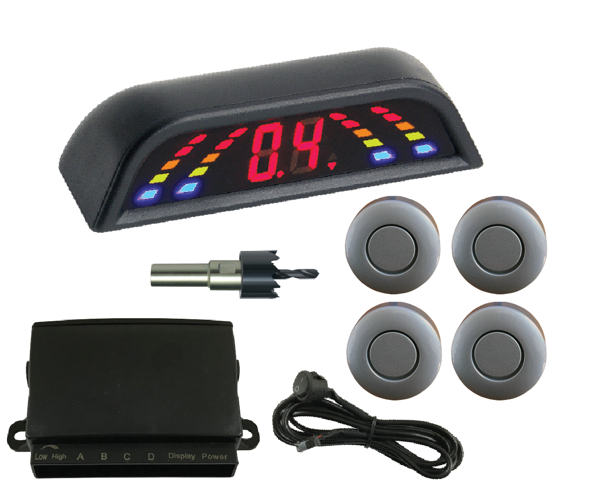 REVERSING SENSOR KIT - SILVER SENSORS & DISPLAY - Command Parking Systems