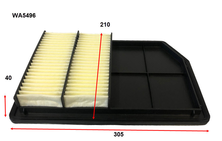 Air Filter A2047 Fits Mitsubishi WA5496 - Wesfil