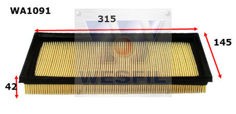 Air Filter A1453 Fits Ford WA1091 - Wesfil