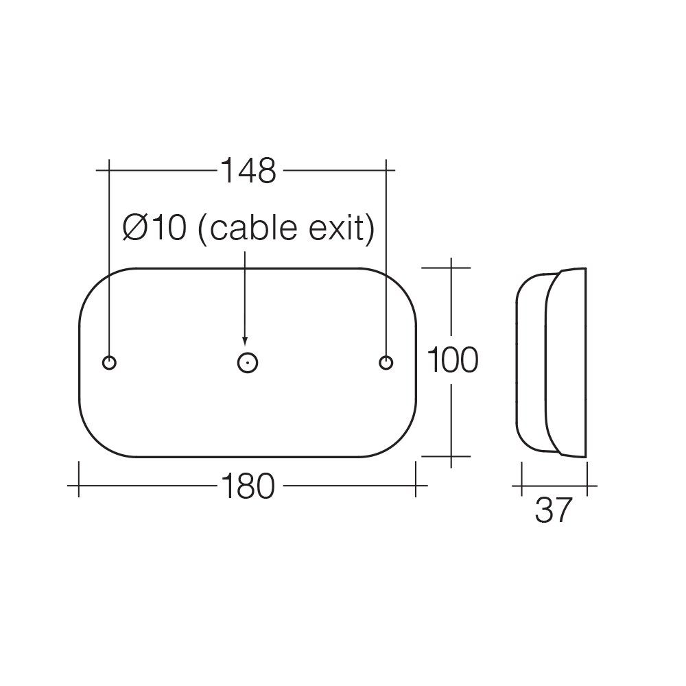 L.E.D Reverse Lamp (White) For Horizontal Mounting - Narva