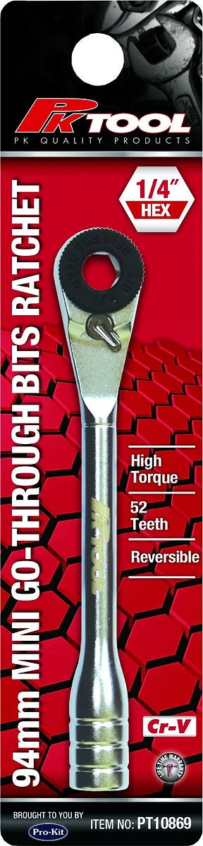 94mm Mini Go-Through Bits Ratchet Flick Lever Reverse - PKTool