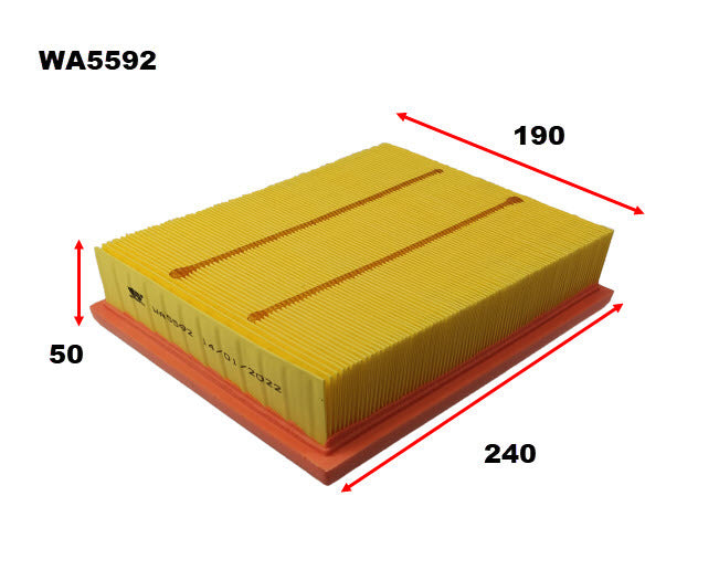 Air Filter A2048 Fits MG WA5592 - Wesfil