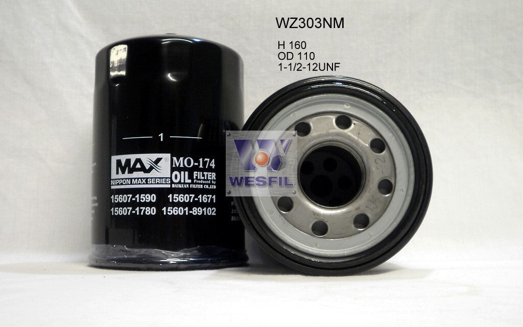 Oil Filter Z303 Fits Hino WZ303NM - Wesfil