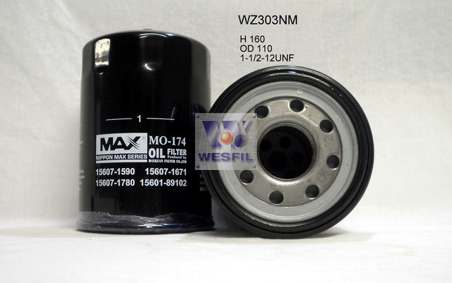 Oil Filter Z303 Fits Hino WZ303NM - Wesfil