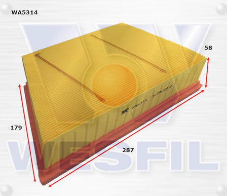 Air Filter A1871 Fits Landrover WA5314 - Wesfil