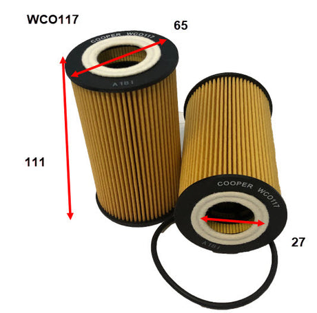Oil Filter R2855P Fits Porsche WCO117 - Wesfil