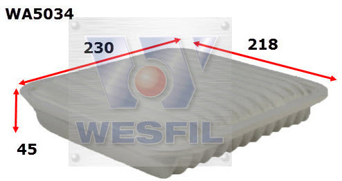 Air Filter A1584 Fits Mitsubishi WA5034 - Wesfil