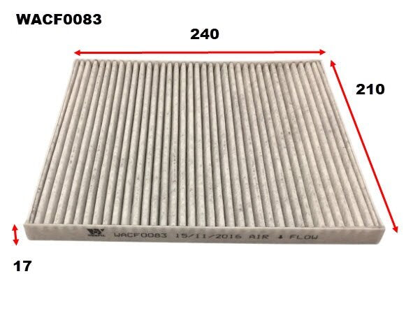 Cabin Filter RCA173P Fits Kia WACF0083 - Wesfil