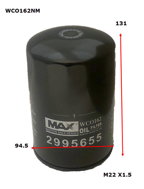 Oil Filter Z996 Fits Iveco/Fiat WCO162NM - Wesfil