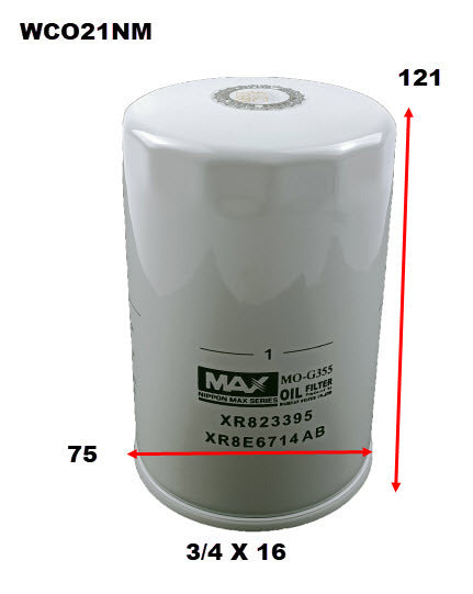 Oil Filter Z631 Fits Jaguar/Jeep WCO21NM - Wesfil