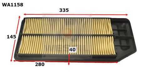 Air Filter A1508 Fits Honda WA1158 - Wesfil