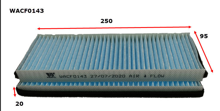 Cabin Filter RCA230P Fits Nissan WACF0143 - Wesfil
