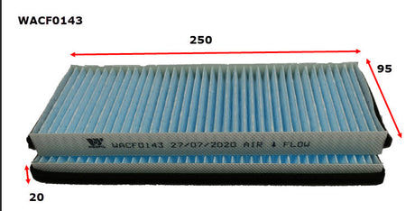 Cabin Filter RCA230P Fits Nissan WACF0143 - Wesfil
