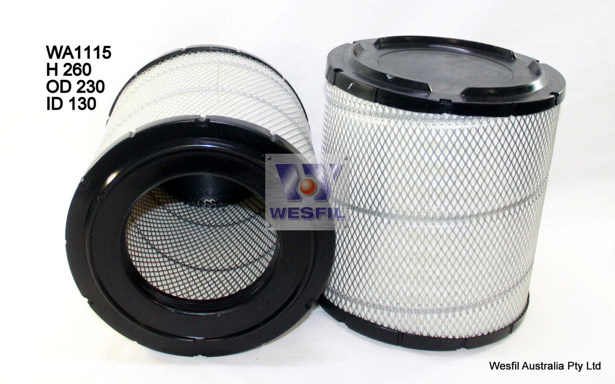 Air Filter HDA5893 Fits Hino WA1115 - Wesfil