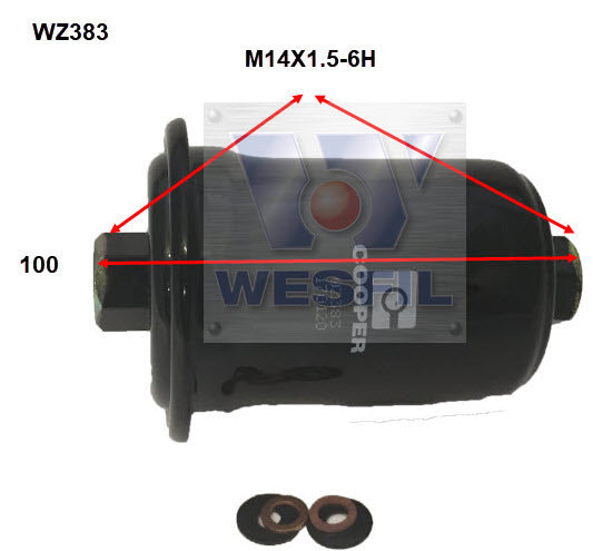 EFI Fuel Filter Z383 Fits Hyundai/Kia/Lexus/Toyota WZ383 - Wesfil