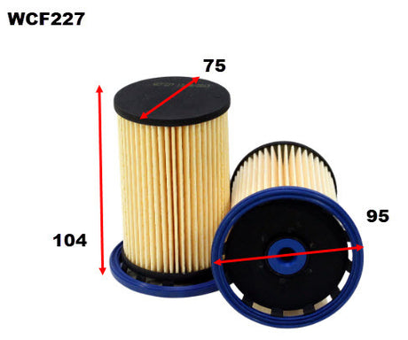 Diesel Fuel Filter R2707P Fits VW/Porsche WCF227 - Wesfil