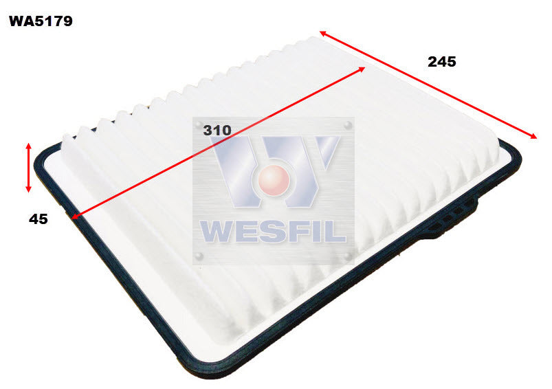 Air Filter Fits Hummer WA5179 - Wesfil